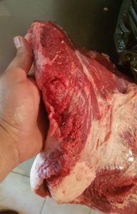 Brisket antes de cocinar