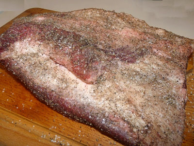 Brisket con rub