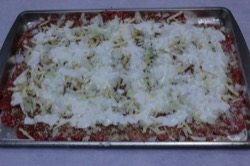 Pastel de carne con el suero de leche